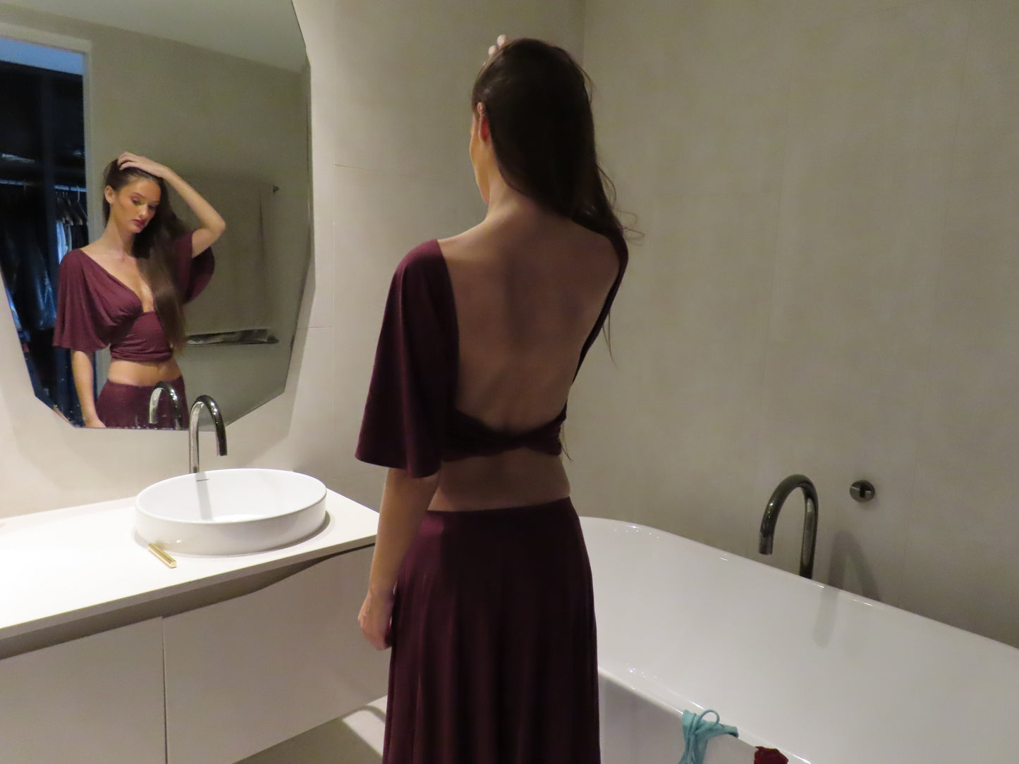 Yuliia Top ~ Burgundy